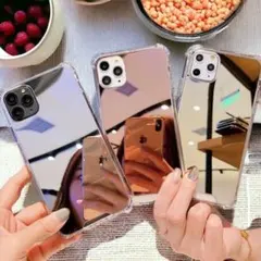 iPhone11 ケース ミラーケース クリア 化粧鏡 アイフォーンカバー