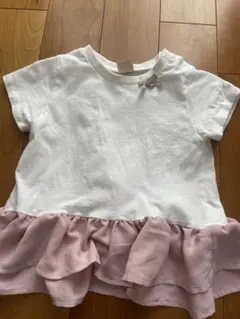 petit main フリル付きトップス　90