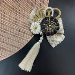 つまみ細工髪飾り337 成人式 卒業式 七五三 結婚式 浴衣 和装髪飾り