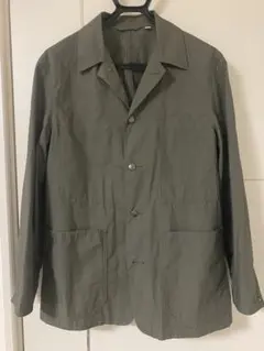 値下UNIQLO UオーバーシャツジャケットオリーブS