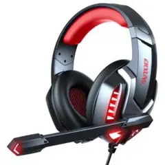 ゲーミングヘッドセット 有線 マイク 3.5mm USB ヘッドフォン