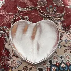 TINA：JOJUN ショルダーバッグ　2WAY ハートバッグ　シルバー レザー