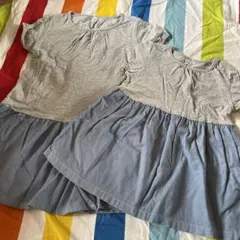 無印良品　チュニックワンピース2着セット　姉妹お揃い