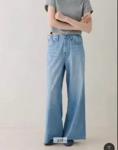 healthy denim ヘルシーデニム　ワイドフレアデニム　サイズ25