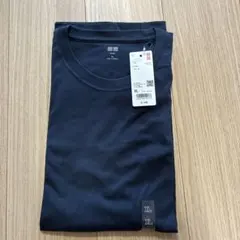新品 UNIQLO スーピマコットン クルーネックT ネイビー XL