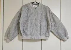 サマンサモスモスブルー⭐総刺繍シアーブルゾン⭐グレー