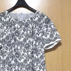 美品　レリアン　ブラウス　花柄　レース風　半袖のサムネイル