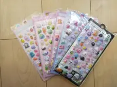 ぷくぷくシール　立体シール 5枚セット