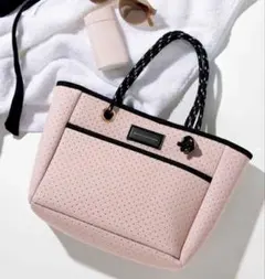 ウエットスーツ風素材 2WAYパンチングトート