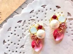 スワロフスキー クリスタルカラー ハートピンク