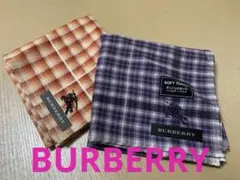 【新品】 BURBERRY ホースマーク 刺繍　ハンカチ / ハンカチーフ 2枚