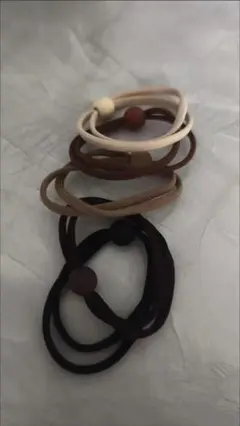 ヘアゴム 5個セット ブラウン系