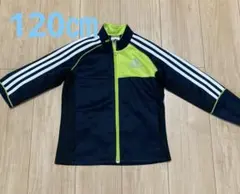 120㎝　adidas ブラック/グリーン　ジャージ