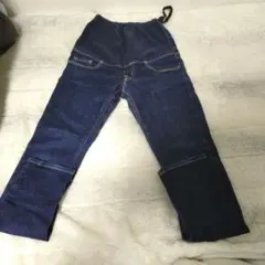 デニム風マタニティパンツ ダークブルー