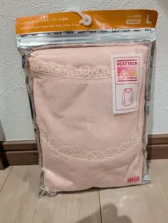 【新品・未使用】UNIQLOヒートテックレースUネックT 八分袖　L レディース