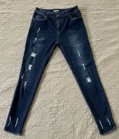 COLZA スキニーデニム Lサイズ ダメージ加工