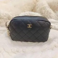 【新品未使用】CHANEL キルティングブラックショルダーバッグ