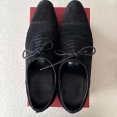 LANVIN ブラック スエード ドレスシューズ