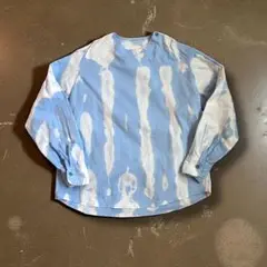 90's ルーマニア軍 スリーピングシャツ ブリーチ加工 ストライプ ユーロ古着