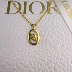 【極美品】　Dior CDロゴ ネックレス オーバル ヴィンテージ ドイツ製