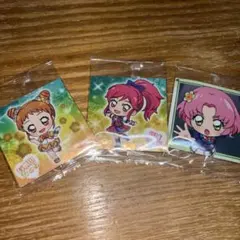 アイカツウエハース有栖川おとめ 音城セイラ 北大路さくら シール