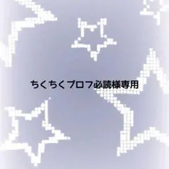 ちくちくプロフ必読様 専用ページ