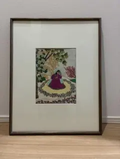 玉之内満雄「さくらんぼのある静物」 版画 静物画 額装 インテリア #508-2 玉之内満雄「さくらんぼのある静物」 版画 静物画 額装 インテリア