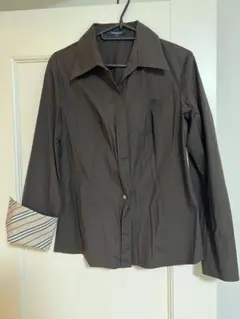 Burberry シャツ　ブラウン　長袖　40サイズのサムネイル