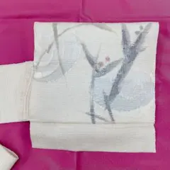 ★4681★ 作り帯 ワンタッチ帯 付け帯 夏帯 名古屋帯 アイボリーのサムネイル