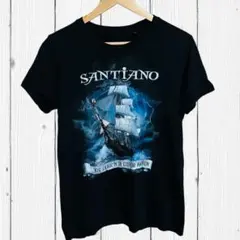 Santiano サンチアーノ バンドTシャツ 黒 帆船 海賊船 ロック 古着のサムネイル