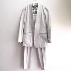 美品　martinique マルティニークベージュ パンツセットアップM麻込