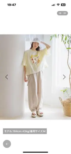 ニコアンド フリルアソートキャットTシャツ Ｍ