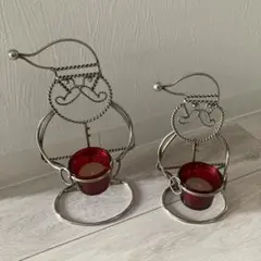 サンタクロース　キャンドルホルダーセット