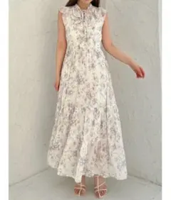 snidel プリーツプリントワンピース