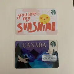 カナダ(^^)スタバカード2枚