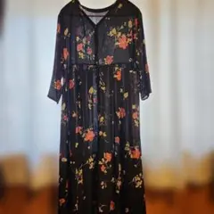 URBAN RESEARCH DOORS ダークフラワー2WAYガウンワンピース