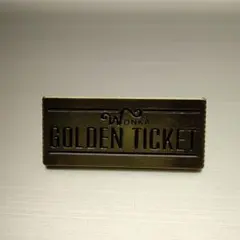 新品　ピンバッジ　チャーリーとチョコレート工場　ゴールデンチケット　☆324