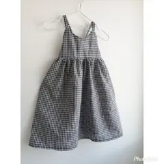 90 95 100 ハンドメイド　エプロン　ワンピース