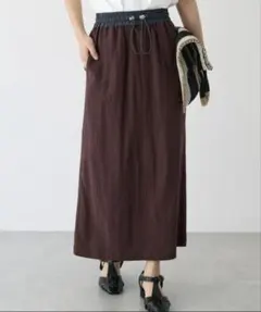 新品＊スカート ウエストドロストナローリネンスカート