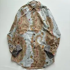 美品 Paul Smith 花柄 長袖シャツ ライトブルー バラ柄 - メルカリ