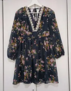 JAYRO ジャイロ 花柄 シフォン ミニワンピース 平成レトロのサムネイル