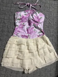SHEIN 花柄 ホルターネック フリル 水着 Mサイズのサムネイル