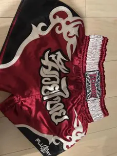 格闘技 イサミ ムエタイパンツ キックボクシング レッド ワインレッド