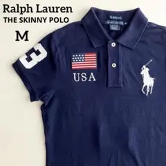【美品】ラルフローレン ビッグポニー USA THE SKINNY POLO 紺
