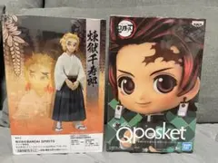 【新品、バラ可】鬼滅の刃 煉獄杏寿郎 竈門炭治郎 フィギュア2体セット