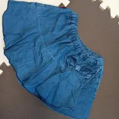 moujonjon デニム キュロットスカート 100cm