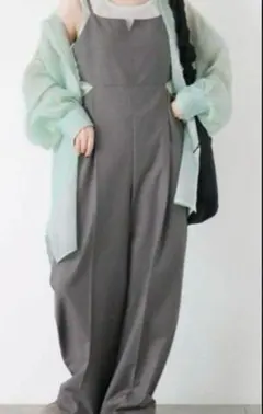 サマンサモスモス SM2 サロペット ファスナー パンツ