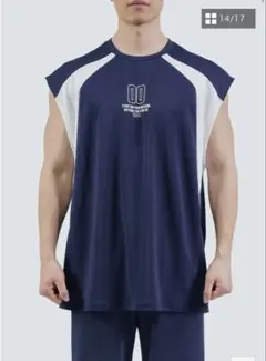 VEATM ネイビー ノースリーブタンクトップ Mサイズ