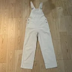 レディース　コーデュロイ・オーバーオール　ワイドストレート