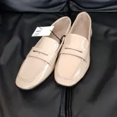 ZARA ベージュ ローファー新品未使用タグ付き　 41